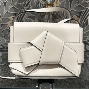 Acne White Bow Accent Shoulder Bag